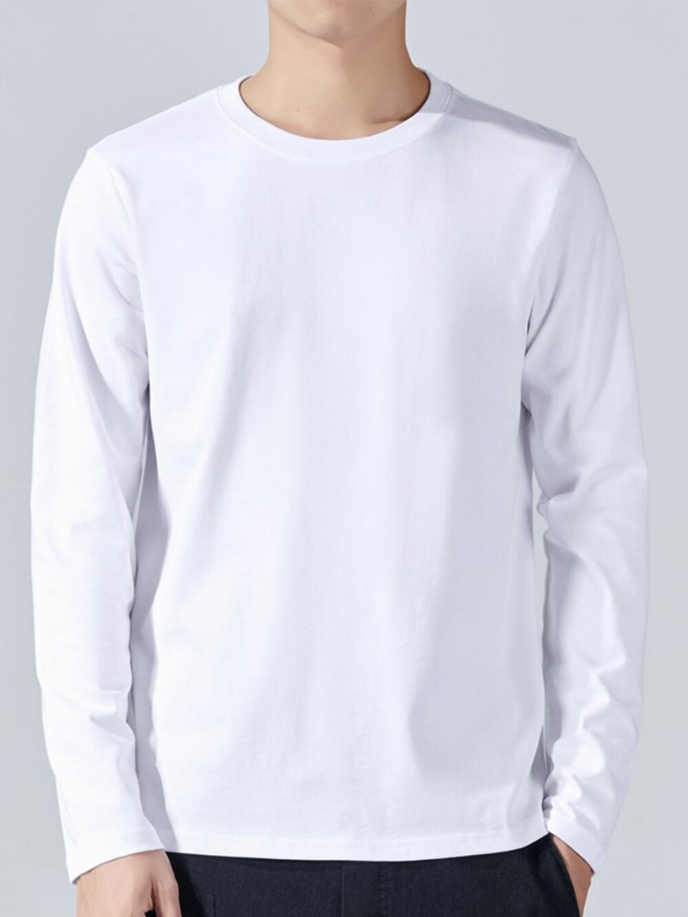 FreestyleCrown Men's Black Long-Sleeve T-Shirt